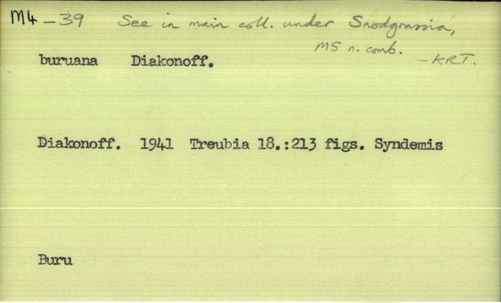 front of card